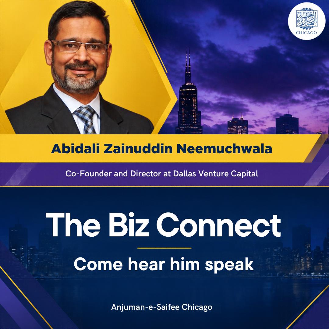 Abidali Zainuddin Neemuchwala, Co-Founder and Director at Dallas Venture Capital &mdash; The Biz Connect, come hear him speak.
